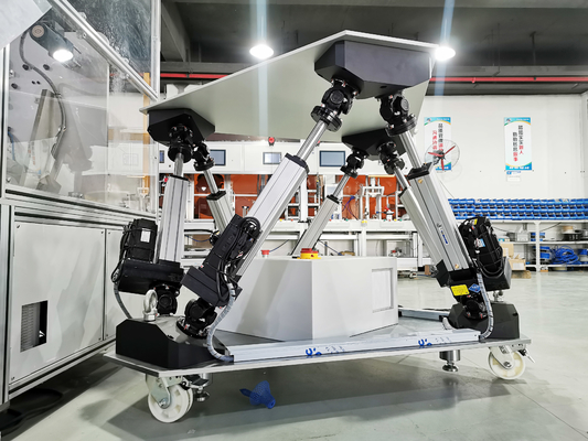 la plataforma eléctrica del cilindro del servo de la seis-grado-de-libertad, consiste en seis cilindros eléctricos servos